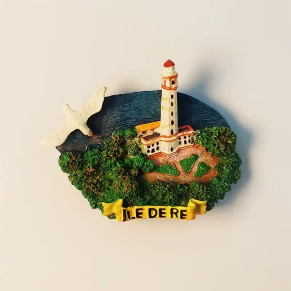 France Île de Ré lighthouse fridge magnet front view