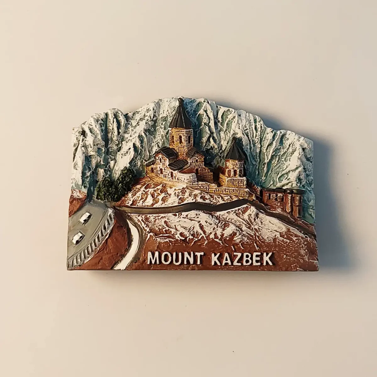 Georgia Mount Kazbek fridge magnet front view