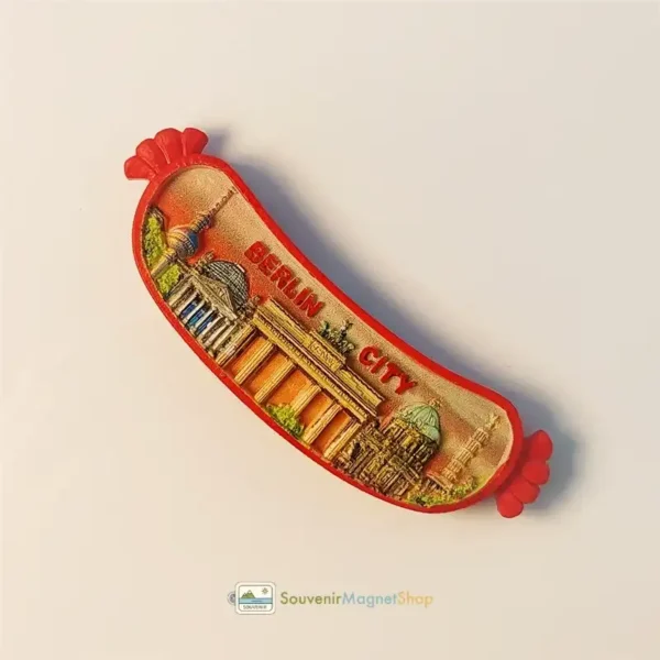 Germany Berlin Brandenburg Gate sausage fridge magnet right view