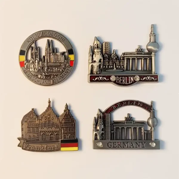 Germany Cologne Berlin Frankfurt fridge magnet set front view