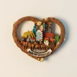 Germany Munich Oktoberfest heart fridge magnet front view.