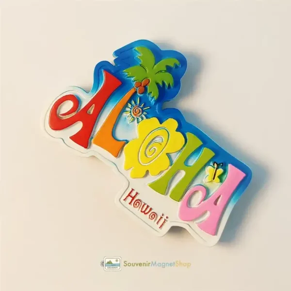 Hawaii Aloha fridge magnet right view