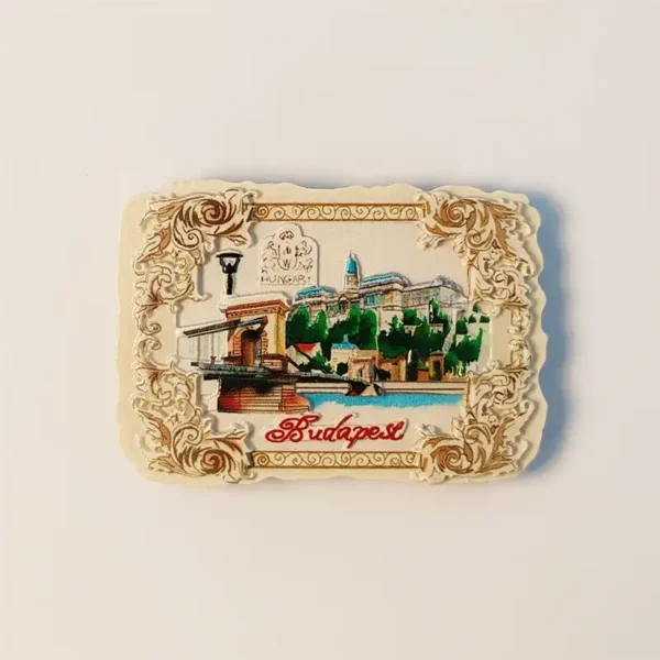 Hungary Budapest architecture fridge magnet front view.
