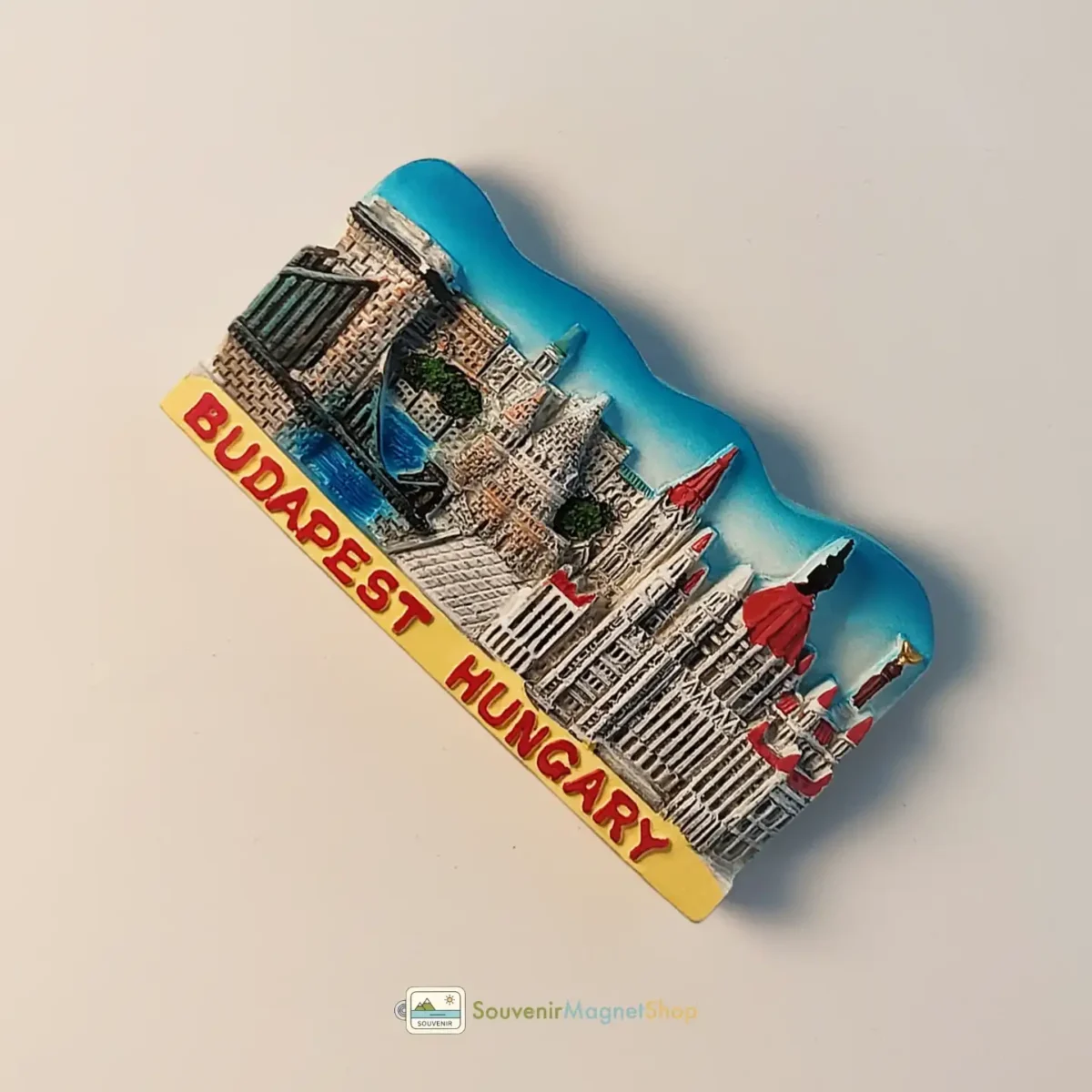 Hungary Budapest Chain Bridge Parliament Building fridge magnet right view
