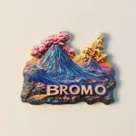 Indonesia Bromo Volcano eruption fridge magnet front view