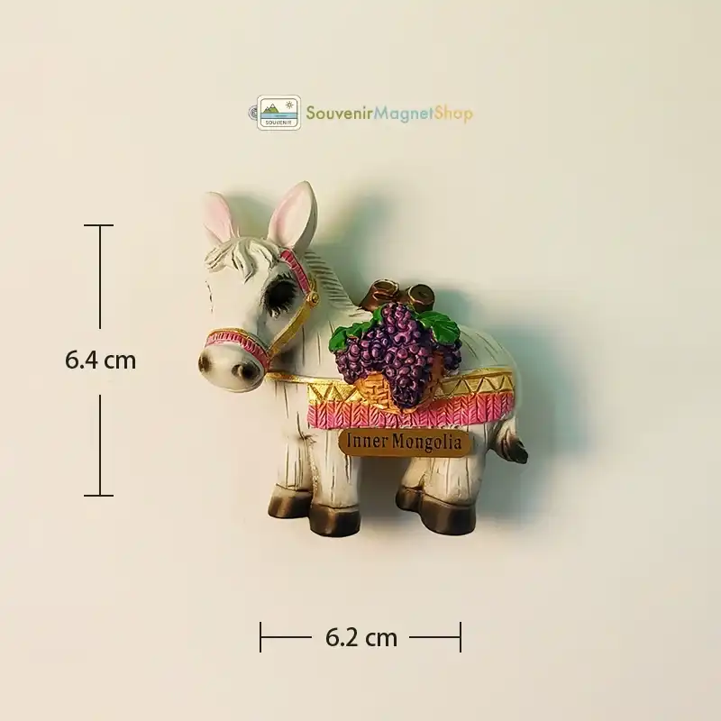 Inner Mongolia little donkey souvenir fridge magnet with pastoral charm