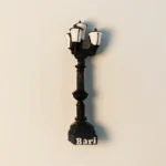 Italy Bari street lamp fridge magnet front view