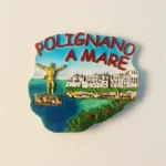 Italy Polignano a Mare Domenico Modugno statue fridge magnet front view