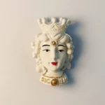 Italy Sicily Moorish Head fridge magnet front view.