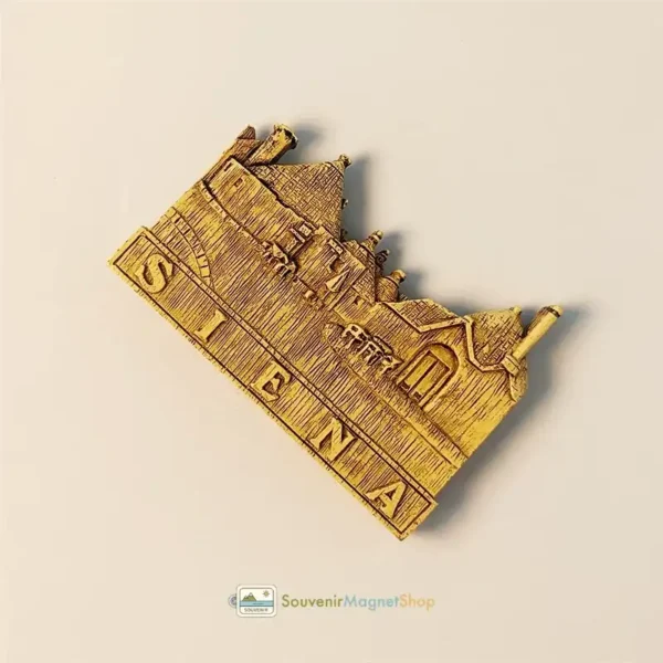 Italy Siena vintage architecture fridge magnet right angle view