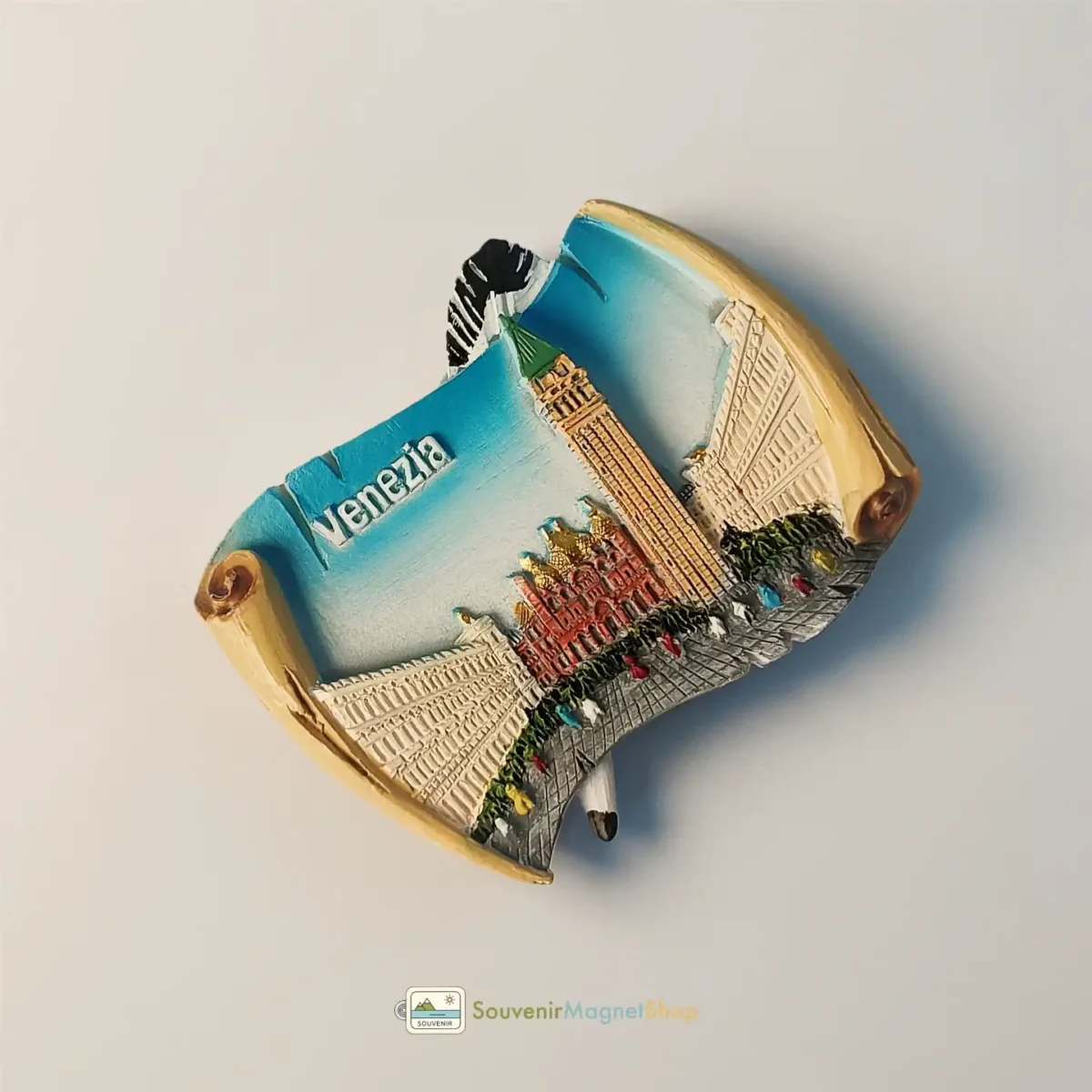 Italy Venice St. Mark's Square fridge magnet left view.