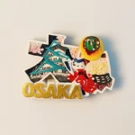 Japan Osaka Castle fridge magnet front view.