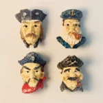 Lithuania Viking Pirate Head fridge magnet front view