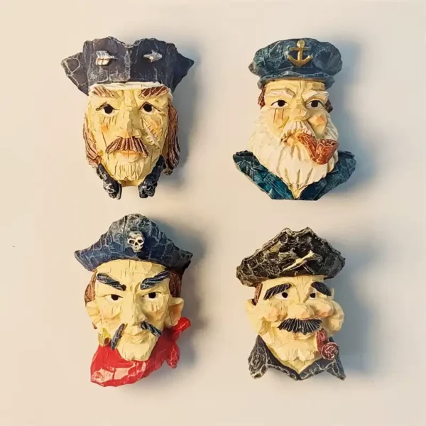 Lithuania Viking Pirate Head fridge magnet front view