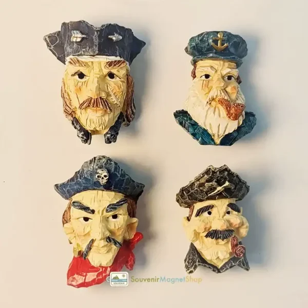 Lithuania Viking Pirate Head fridge magnet right view