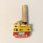 Malaysia Penang KOMTAR Tower fridge magnet front view.