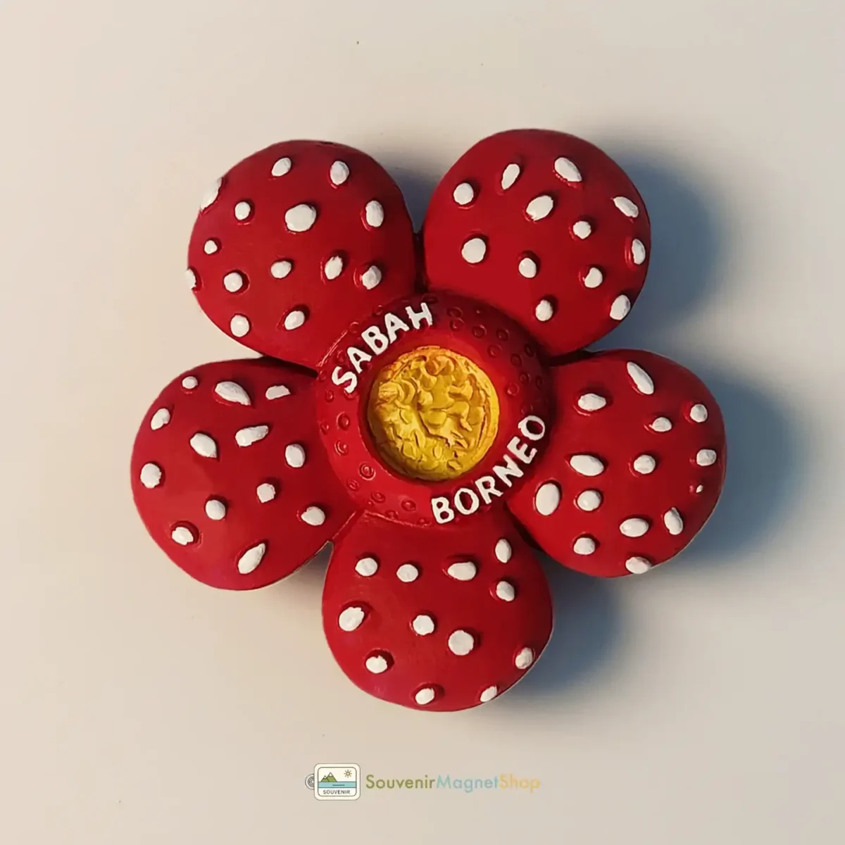 Malaysia Sabah Borneo Rafflesia flower fridge magnet left view