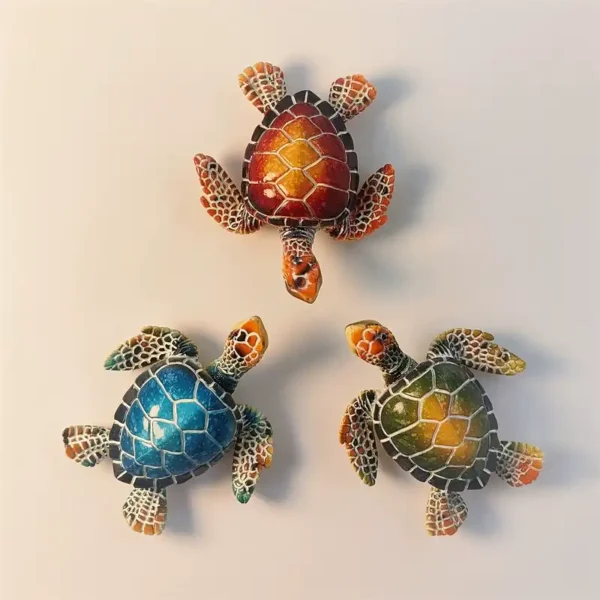 Maldives Tri-color Sea Turtle Fridge Magnet front view