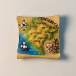 Montenegro map fridge magnet front view