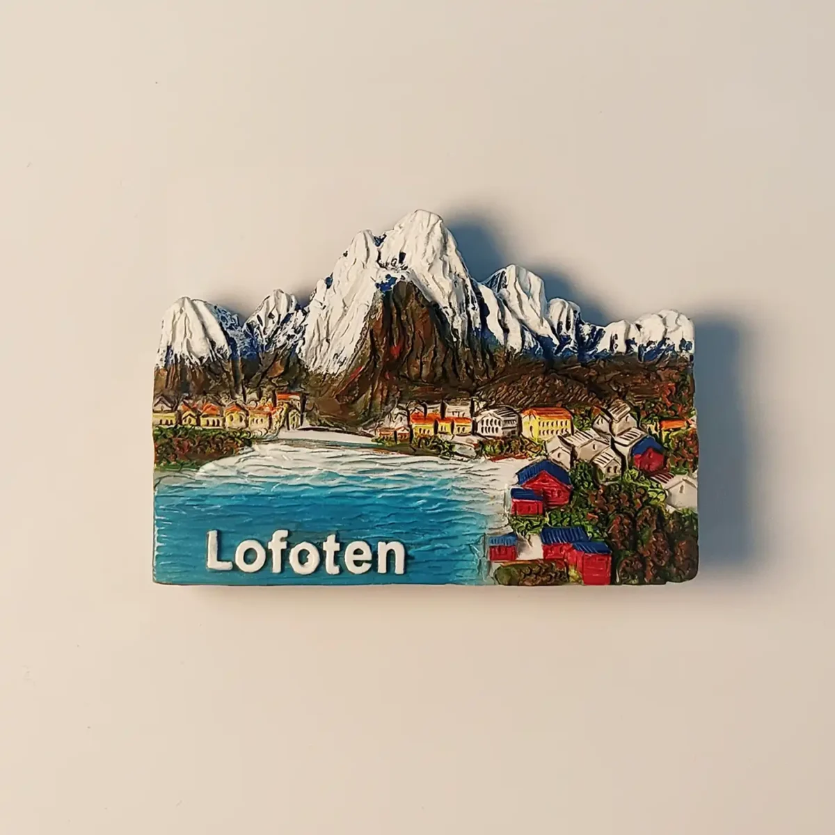 Norway Lofoten fishing village fridge magnet front view