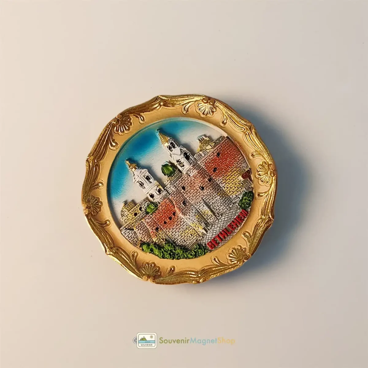 Palestine Bethlehem Church of the Nativity fridge magnet left view