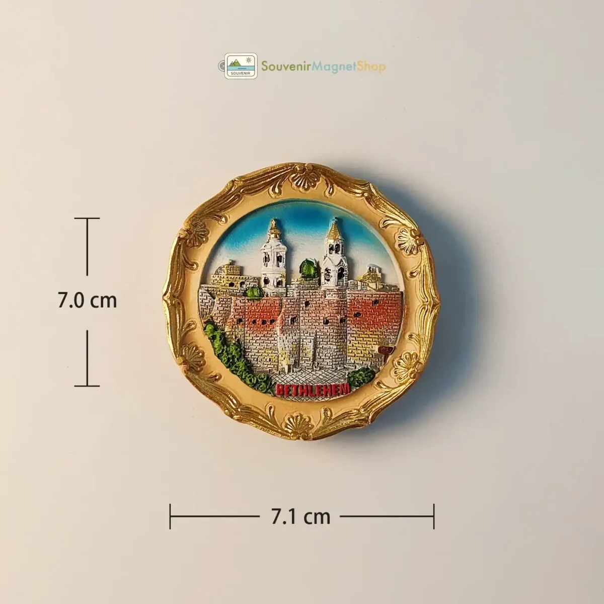 Palestine Bethlehem Church of the Nativity fridge magnet size view