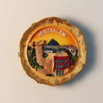 Palestine Jerusalem Dome of the Rock camel fridge magnet front view