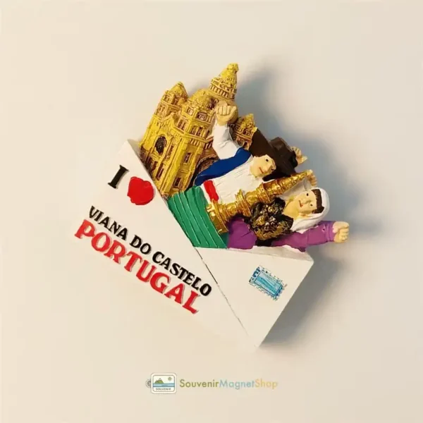 Portugal Viana do Castelo landmark traditional culture fridge magnet right view