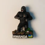 Rwanda gorilla fridge magnet front view