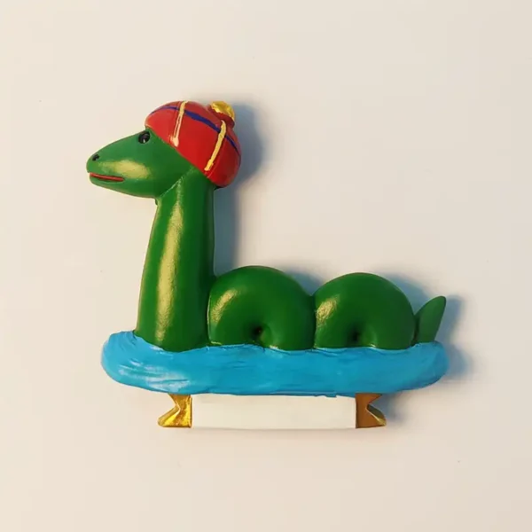 Scotland Loch Ness Monster fridge magnet front view.