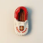 Spain Basque Country traditional footwear Basque flag fridge magnet front view