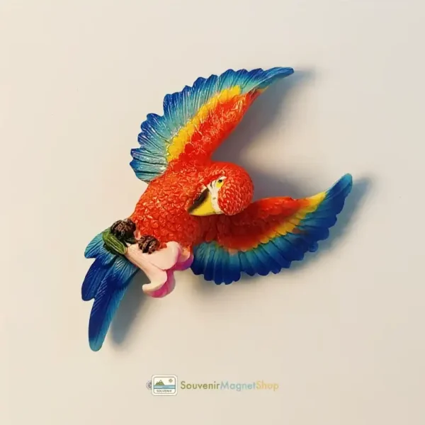 Spain Tenerife Macaw fridge magnet right view