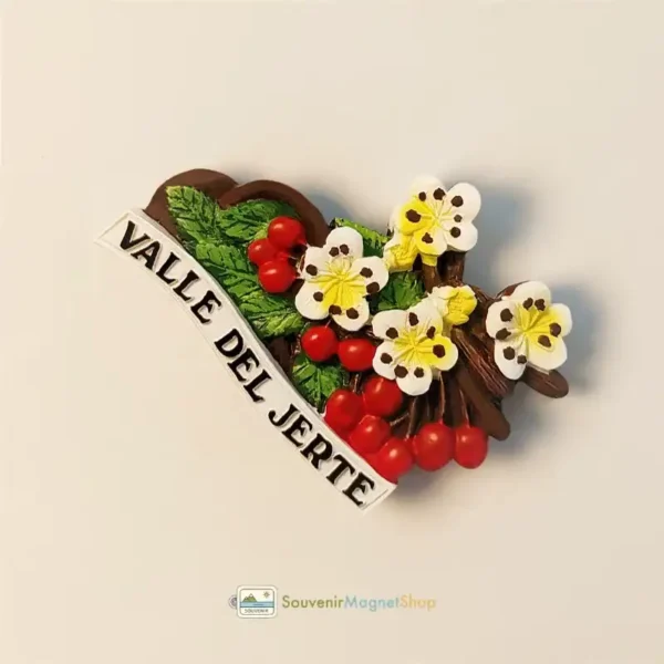 Spain Valle del Jerte cherry blossom fridge magnet right view