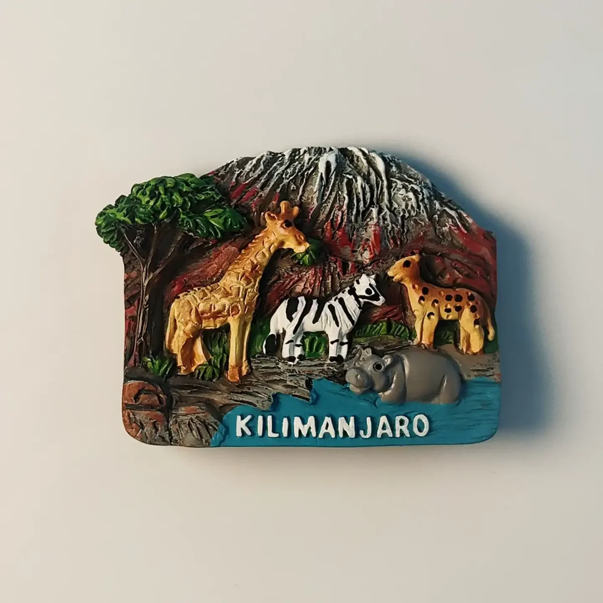 Tanzania Mount Kilimanjaro fridge magnet front view