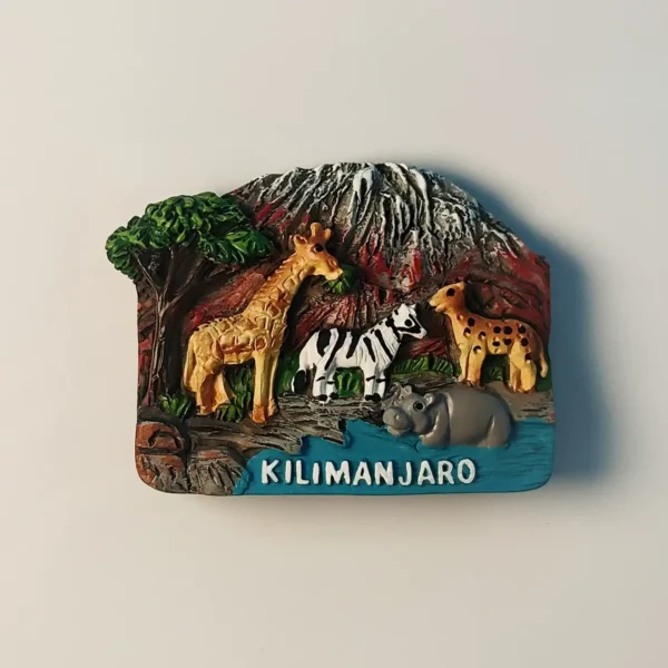 Tanzania Mount Kilimanjaro fridge magnet front view