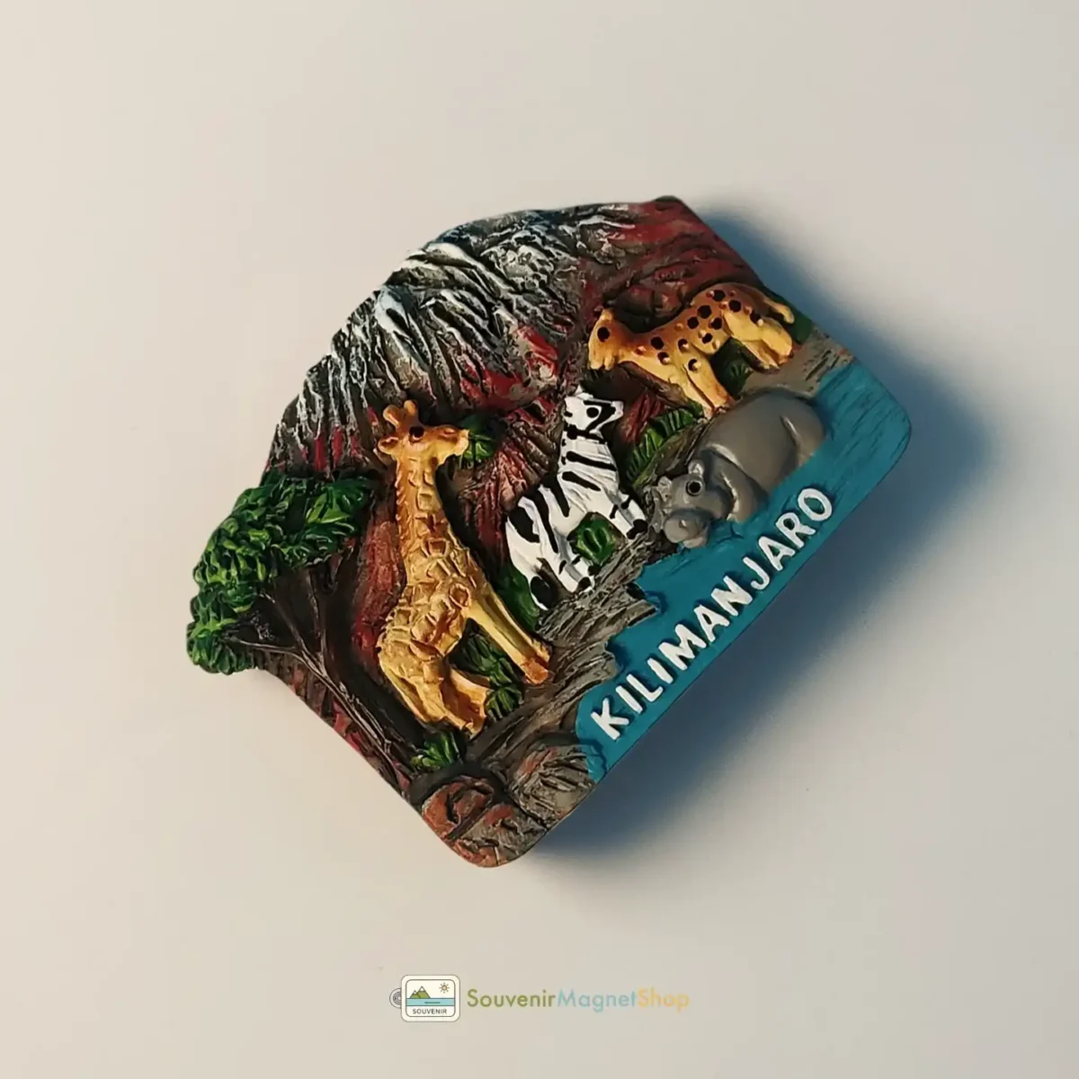 Tanzania Mount Kilimanjaro fridge magnet left view