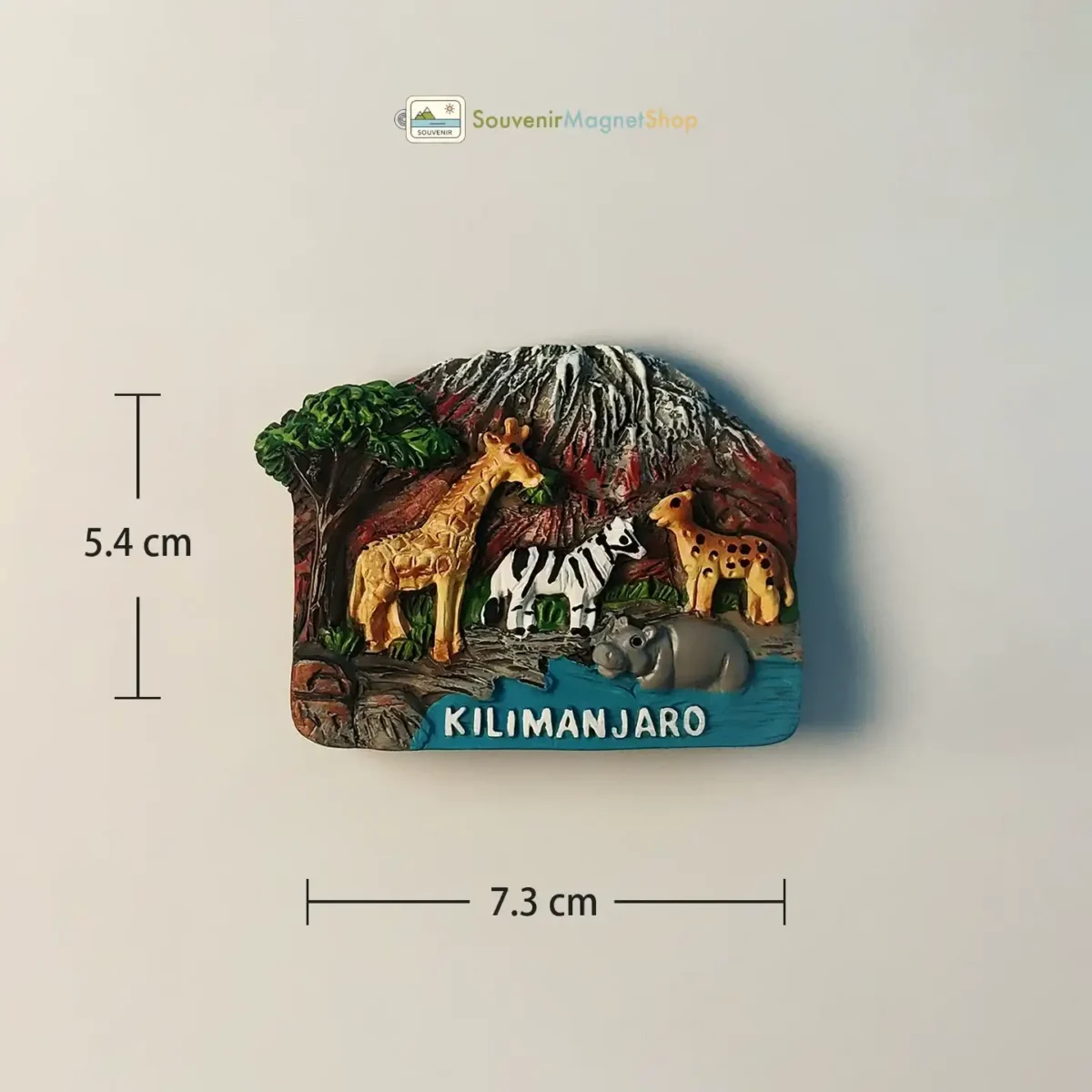 Tanzania Mount Kilimanjaro fridge magnet size view