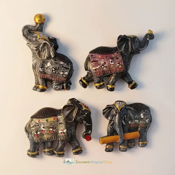 Thailand Bangkok creative elephant set fridge magnets right view