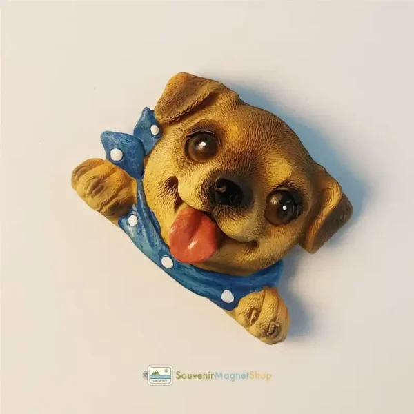 United Kingdom bulldog head fridge magnet right view
