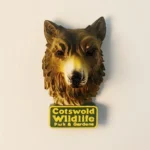 United Kingdom Cotswold Wildlife Park grey wolf head fridge magnet front view
