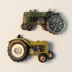 USA farm tractor fridge magnet front view