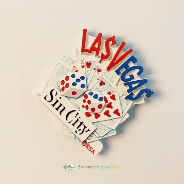 USA Las Vegas Sin City fridge magnet right view