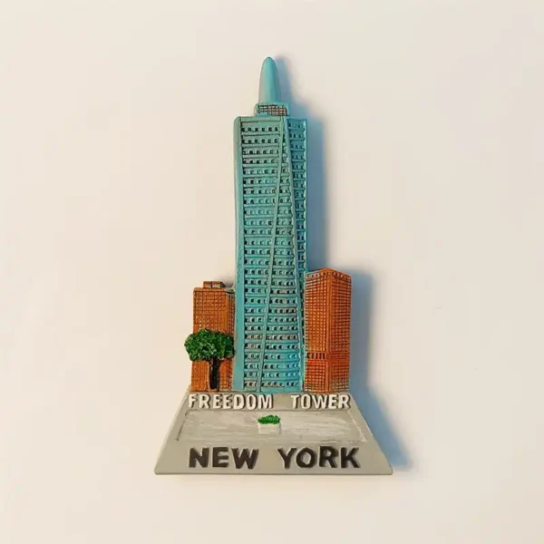 USA New York Freedom Tower fridge magnet front view