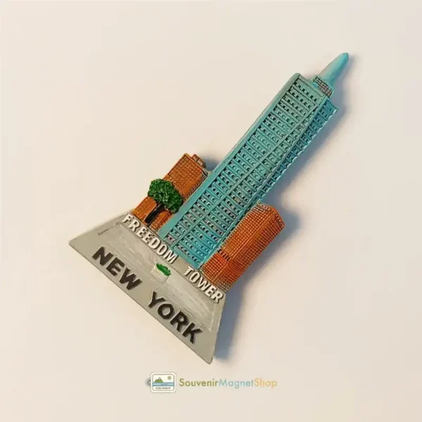 USA New York Freedom Tower fridge magnet right view