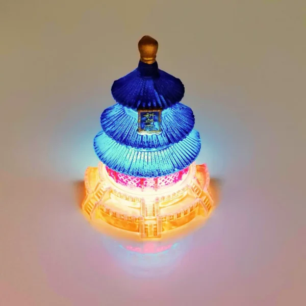 Beijing Temple of Heaven 3D Qinian Hall fridge magnet with colorful breathing light effect
