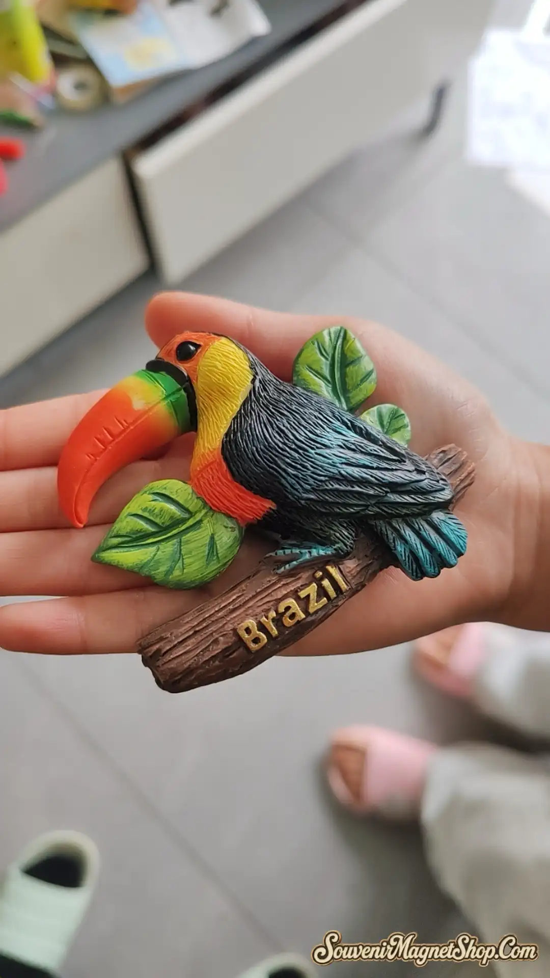 brazil toucan fridge magnet really well-made, feels nicely substantial in the hand, and the color scheme is absolutely stunning