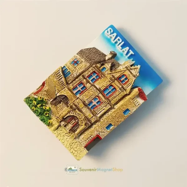 France Sarlat historic building fridge magnet right view