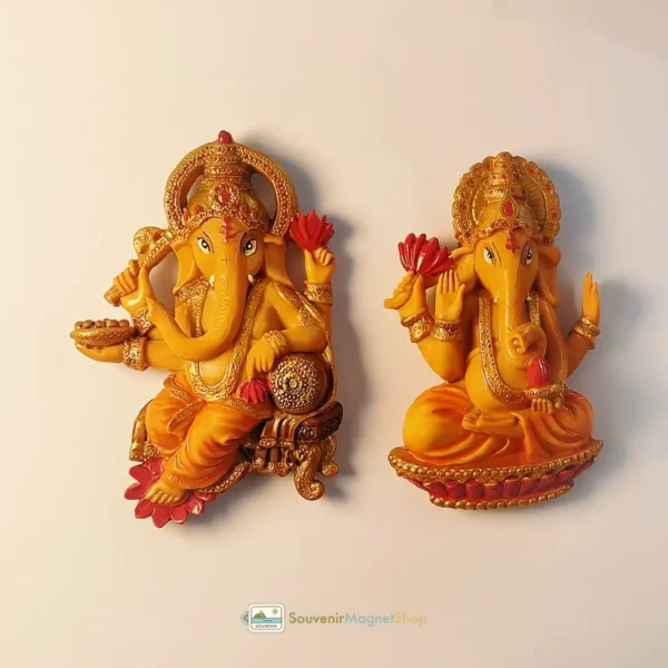 India Ganesha magnet highlighting the intricate hand-painted color transitions