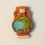 Italy Sardinia amphora design scenery fridge magnet front view