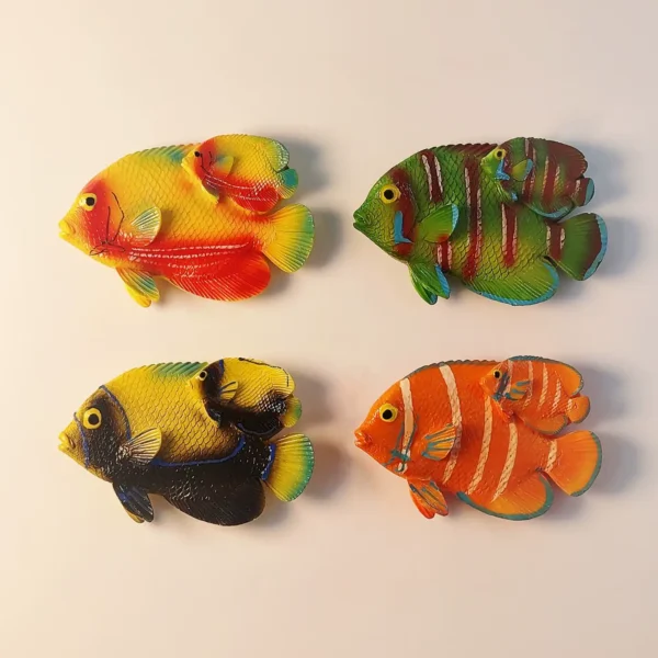 Maldives Tropical Butterflyfish 3D fridge magnet front view - Premium travel souvenir